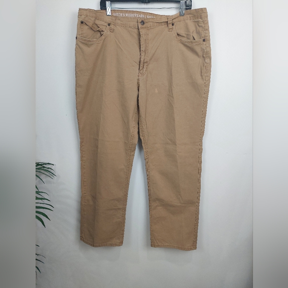 SMITH Men's Tan Premium Workwear Pants Size 42 x 32